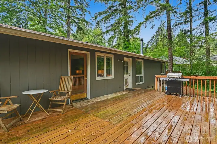 Expansive back deck.