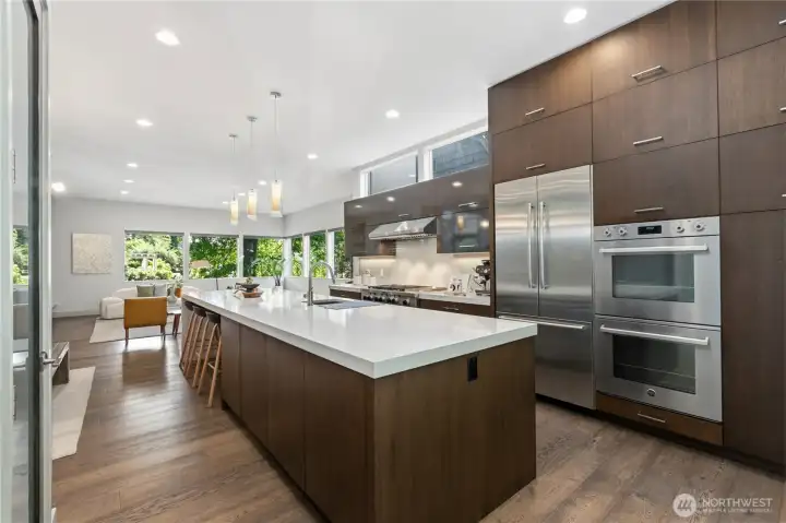 Kitchen with dual ovens