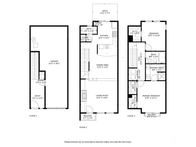 Floor plans of each level of the home.