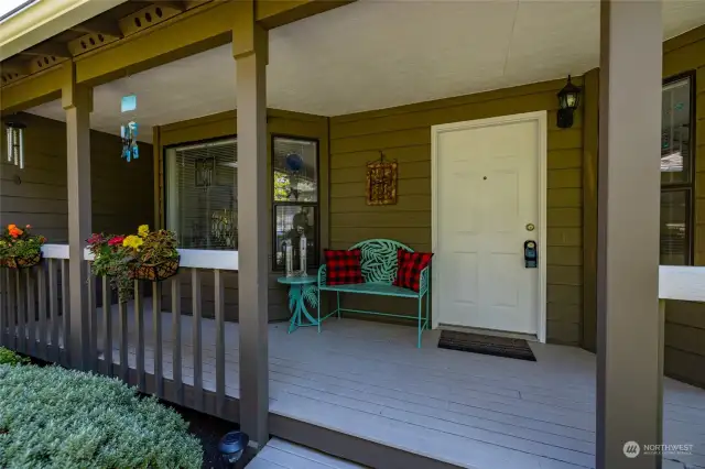Yes, this is a large, beautiful sitting porch ! Looking out at your own Park !!! The home is freshly painted and simply shines inside and out.