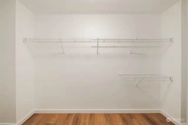 Oversized walk-in closet in primary