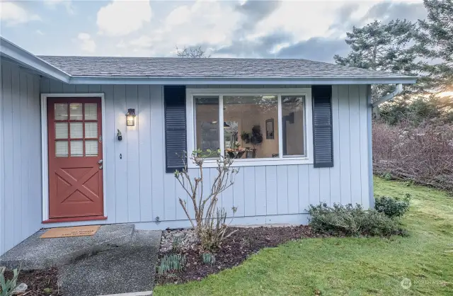 Front entry, double pane, vinyl windows throughout