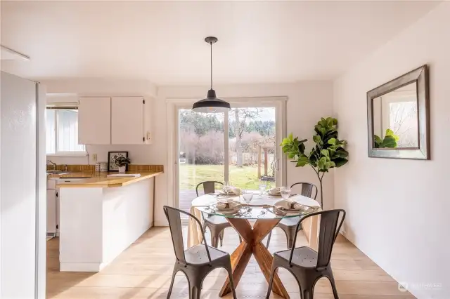 Dining area and kitchen