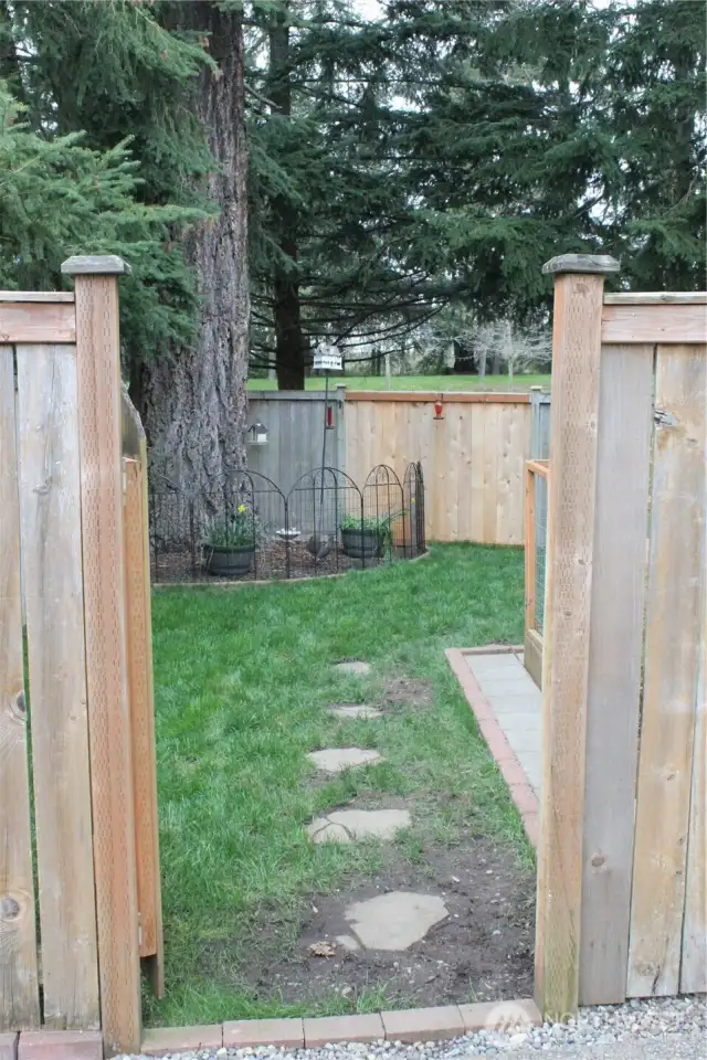 Gate to back yard