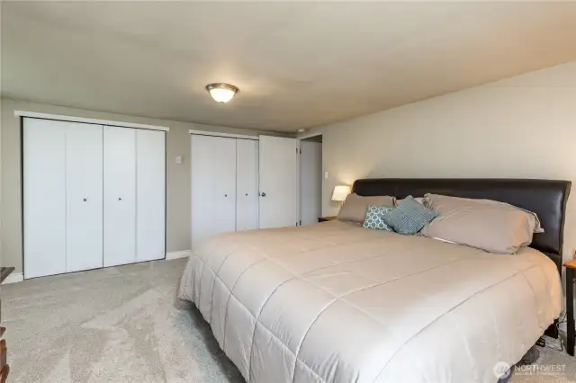 Primary bedroom also has dual closets