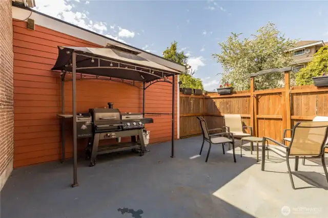 Enclosed patio - bbq and canopy stay with home!