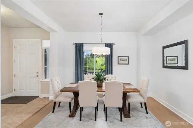 The lovely formal dining room can be dressed up or down depending on your style. This floor plan is so versatile!