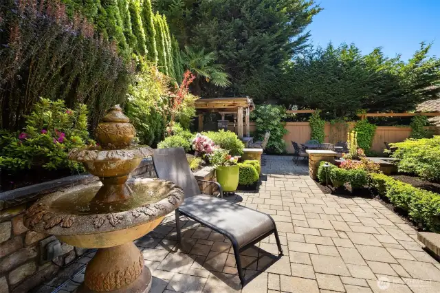 Enter your private, backyard oasis and feel the tension and stress immediately slip away.