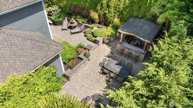 Total privacy in backyard and many different spaces to enjoy