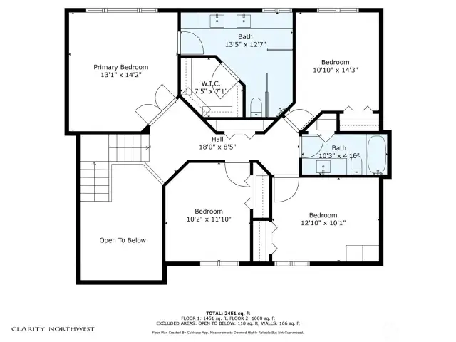 Floor plan of second floor