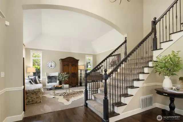 Updated staircase with custom iron balusters bring extra sophistication into the home. Home has high-end A/C and Daiken High Efficiency ERV inverter-driven heat pump. It is zoned with two air handlers, separating the upstairs from the downstairs for maximum comfort on both floors.