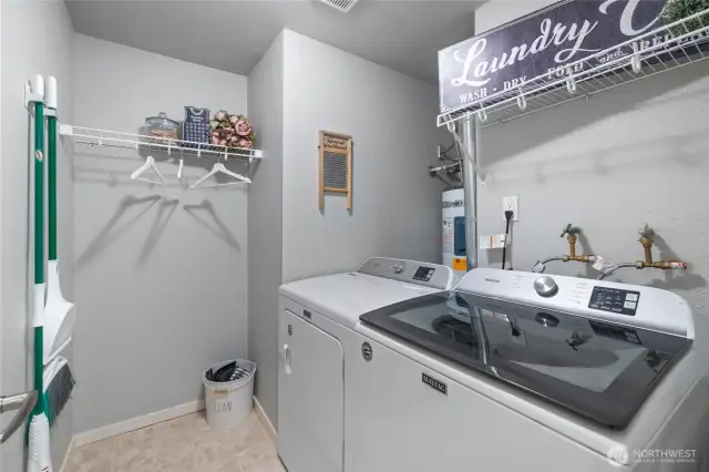 Utility room off hallway- w/d included.