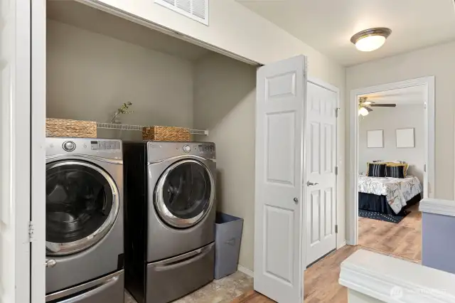 Washer/Dryer conviently located upstairs