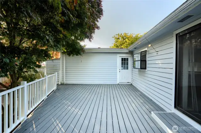 Brand new deck on the main level - perfect for entertaining