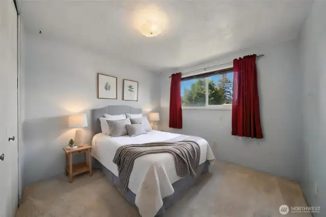 Upstairs Bedroom #1. Virtually Staged.
