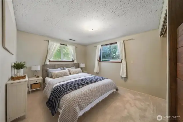 Downstairs Bedroom #3. Virtually Staged.