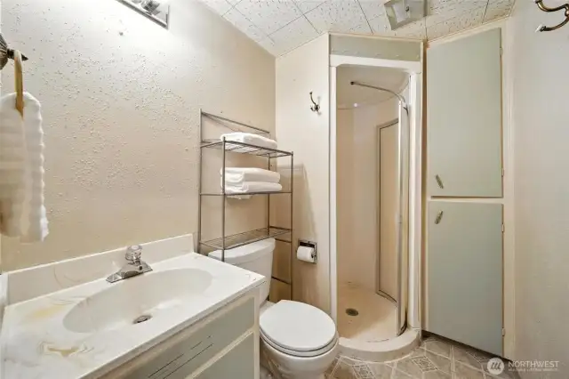 Downstairs 3/4 Bath.