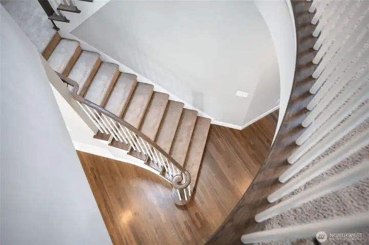 Elegant & timeless spiral staircase.