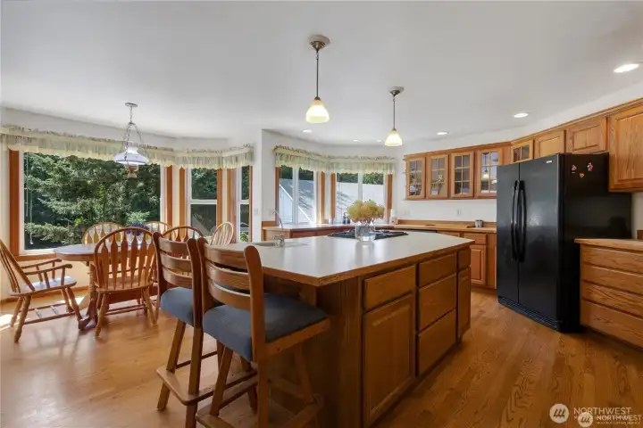 View of Kitchen with eating space