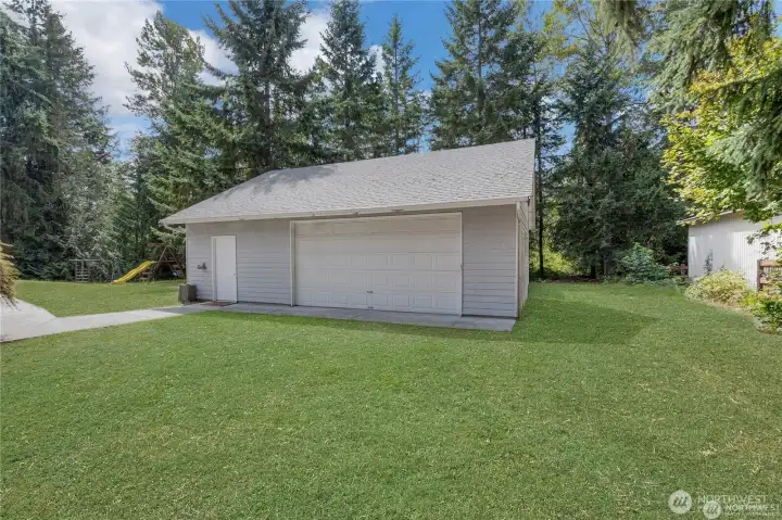 No grass here its actually a rock filled area