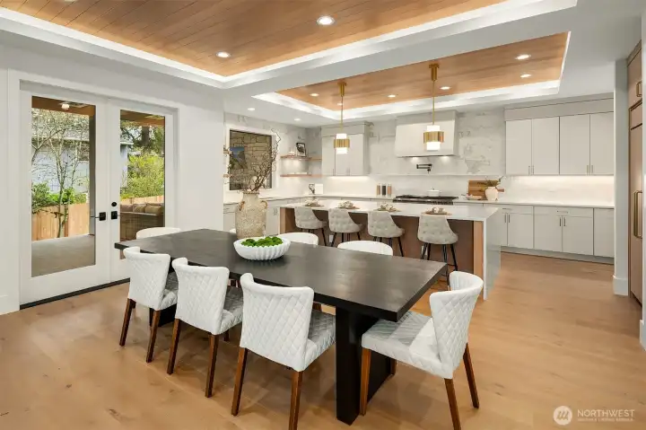 Dedicated den and dining room.