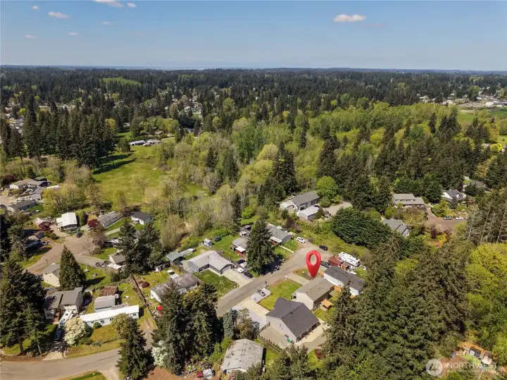 birds eye view of the home.