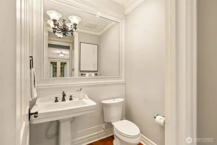 The downstairs half bath.