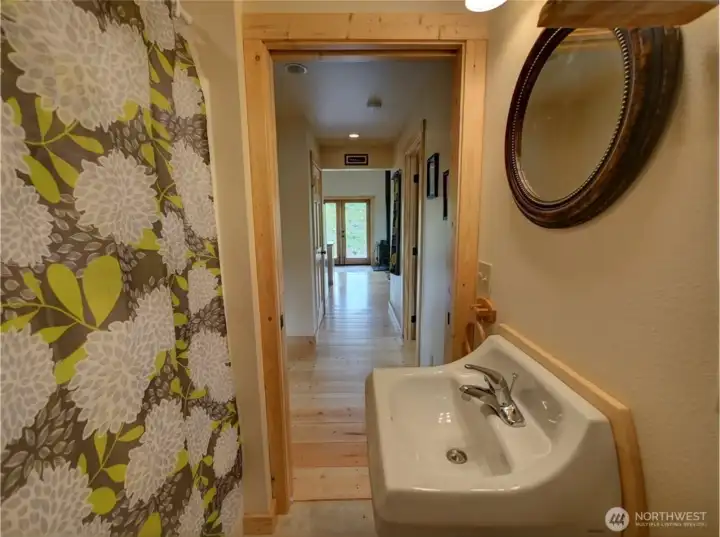 Bathroom with shower and tub, on main floor.