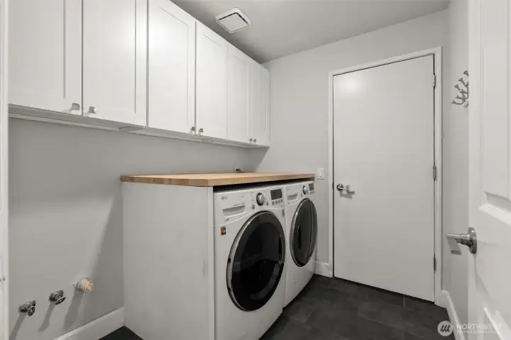 Updated laundry with folding