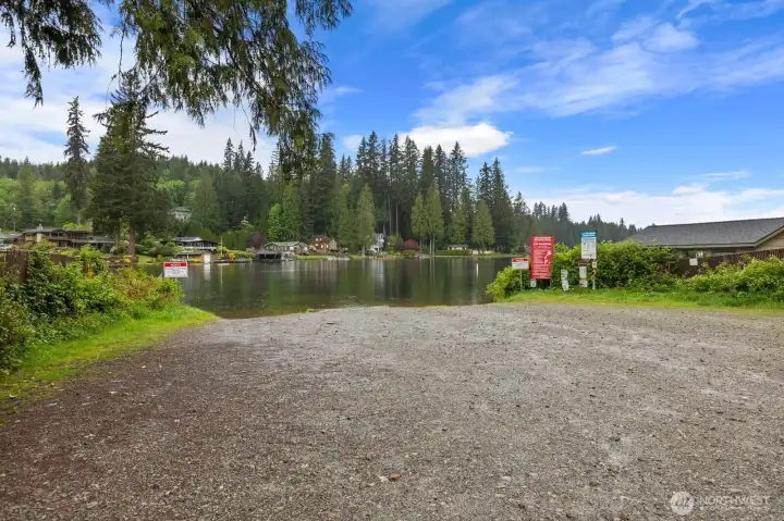 Near-by public boat launch.