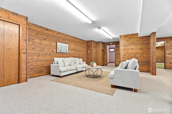 More storage down here, closets & built-ins. Mechanical room (furnace/water heater) are located here. 3rd bdrm through open door on left