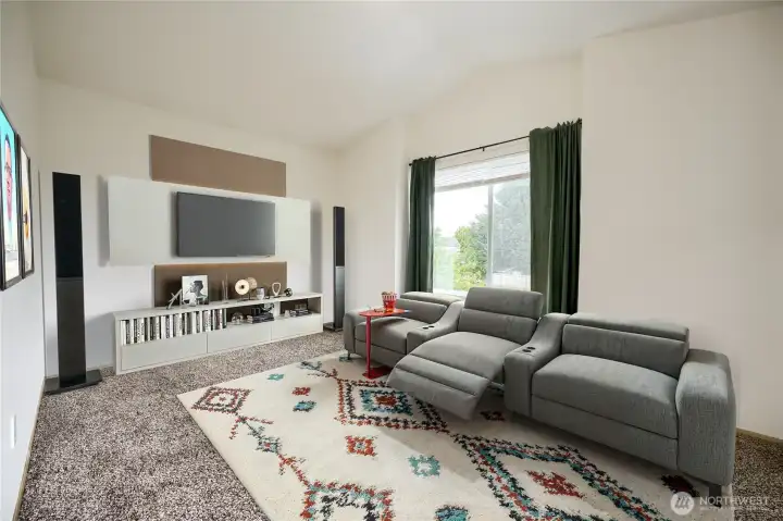 ...Or can be used as a media/game room, VS