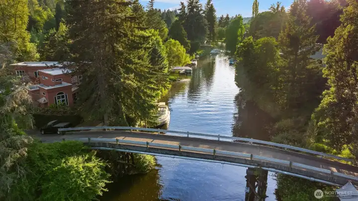 One of the ways to the property is this charming bridge. There is also a bigger road entrance from Simonds road.