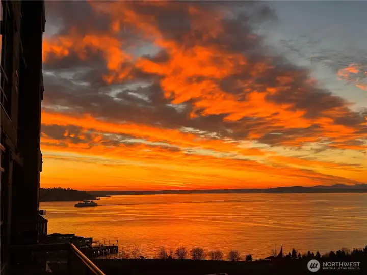 Sunsets unfold in expansive color across the horizon from your balcony.