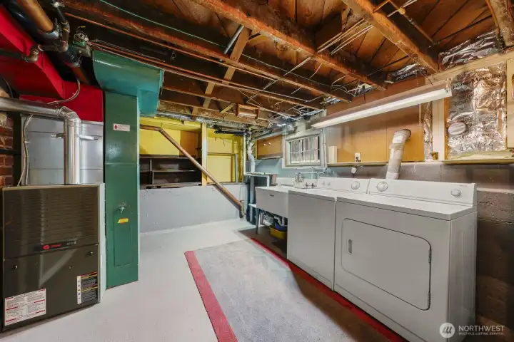 Lower level utility room Lower level utility room