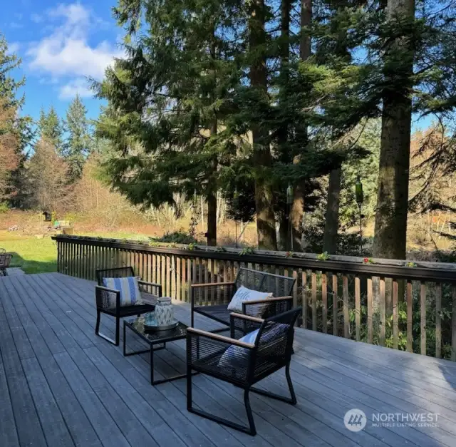 Enjoy nature and beauty from your entertainment sized deck, plumbed for a BBQ.