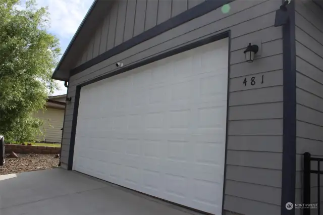 2 car garage with locking door