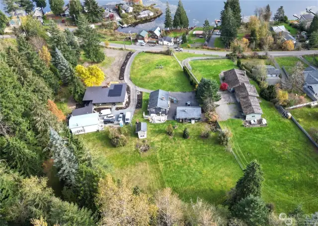 Lake access across the street with a shared dock and shared boathouse for the water toys!