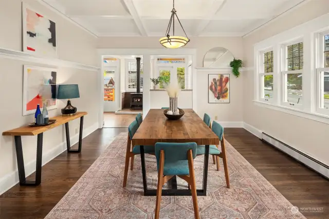 from the living room looking into the dining room and beyond, you can see the flow of this home is truly magnificent!