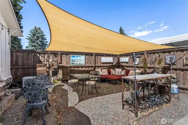Outdoor seating area for those long weekends