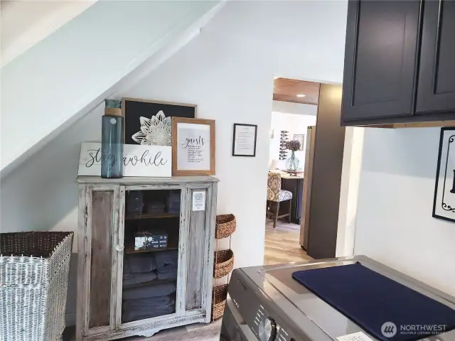 View from mudroom to the kitchen.  All items to remain with the sale of the home.