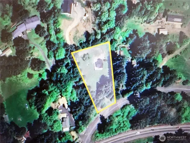 Aerial shot of property off Finn Hall Rd.