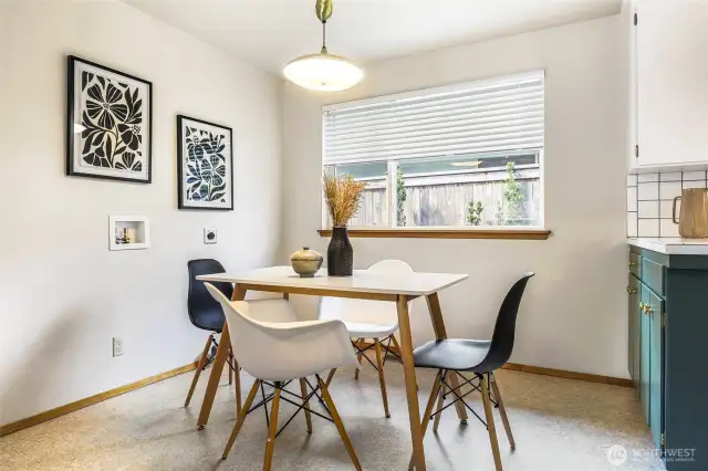Breakfast Nook - Owner had Washer/Dryer in that Space and used the Table for Sewing
