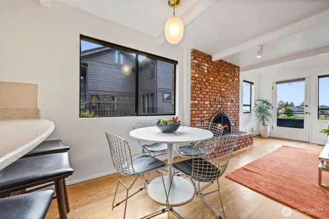 Dining nook off the kitchen with family room