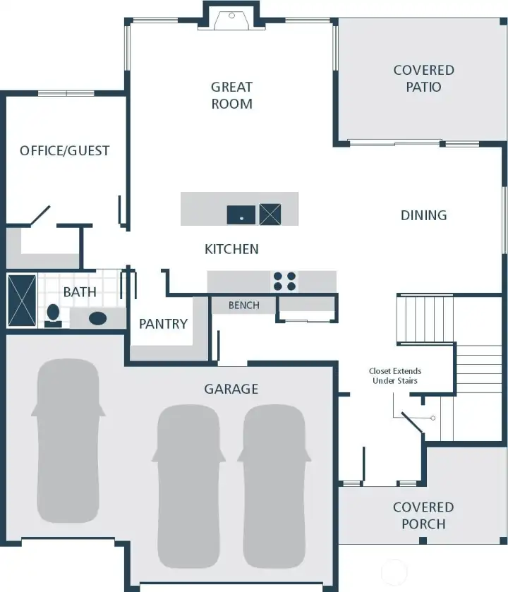 Image is a rendering. Photographs are for illustrative purposes only. Features, finishes, interior/exterior colors, landscaping and floorplan shown may vary from actual homes built.