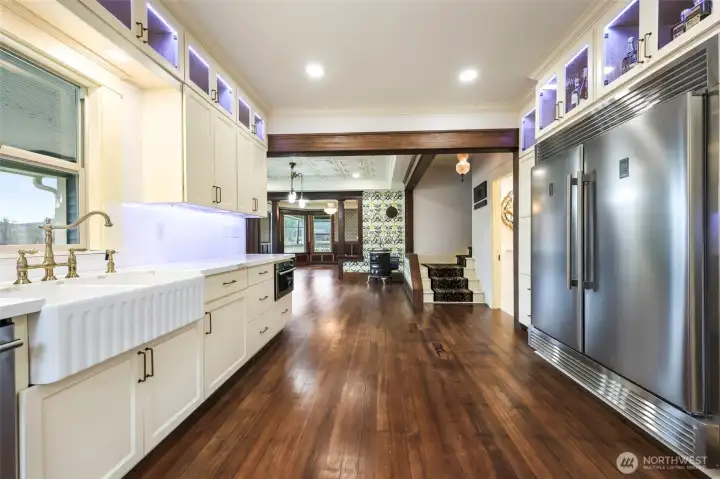 View standing next to stove, facing dining room.
