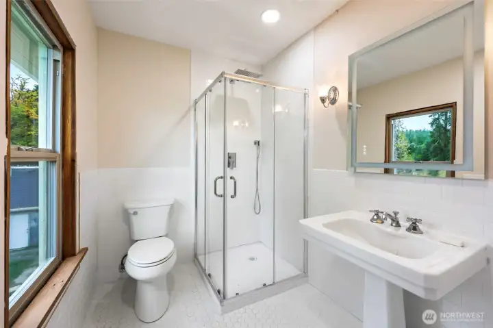 Bath attached to upstairs bedroom