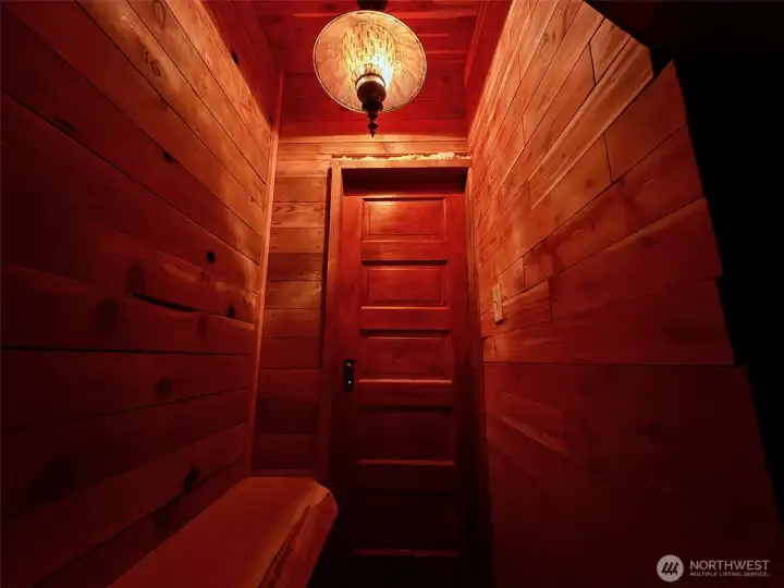 Sauna- attached to main upstairs bath.