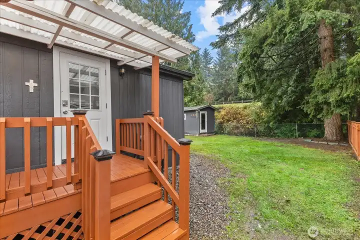 Quick access to backyard through backdoor