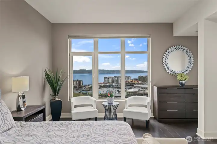 Sweet dreams & beautiful vistas every night in your Luxurious Primary Suite.  Wake up to Mt. Rainier and a stunning sunrise!